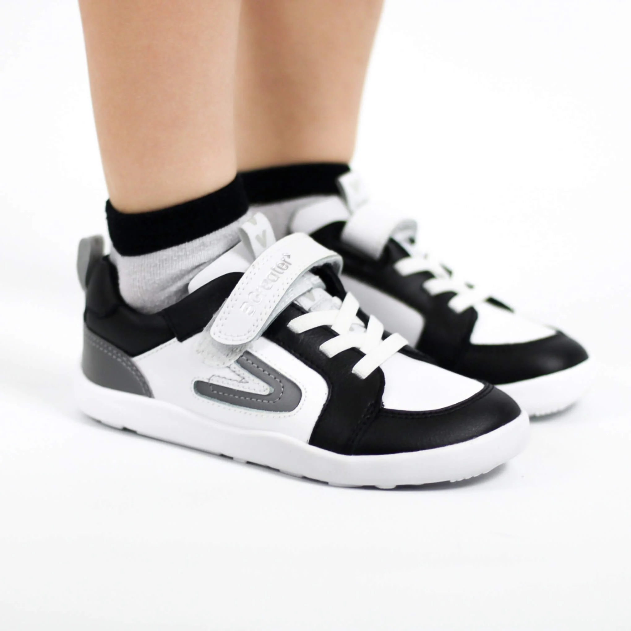 All Leather Lev - Black White - Image 3